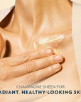 Vaseline Glazed and Glisten Sunlit Glow Body Gel Oil Vanilla Cocoa Shimmering with Ultra-Hydrating Lipids and 100% Pure Cocoa Butter, 6.8 Oz