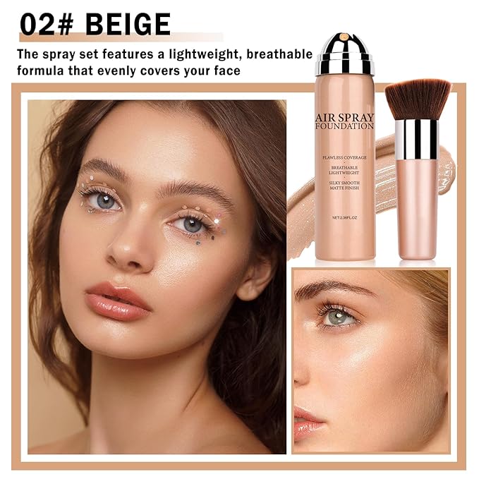NVLEPTAP Airbrush Foundation Makeup Spray Silky Lightweight Full