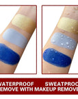 MEICOLY Light Grey Face Body Paint Stick for Halloween SFX Zombie Grayscale Homestuck Cosplay Makeup,Gray Face Paint for Adults and Kids,Waterproof Eye Black Stick for Baseball Softball Football