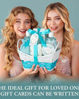 Mother's Day Gift for Mom Spa Gift Baskets for Women, Gardenia Tulip Home Spa Kit with Cosmetic Bag gift woman. Bath & Body Basket Set 8Pcs Bath and Body Gifts Set, Luxury Gift Basket