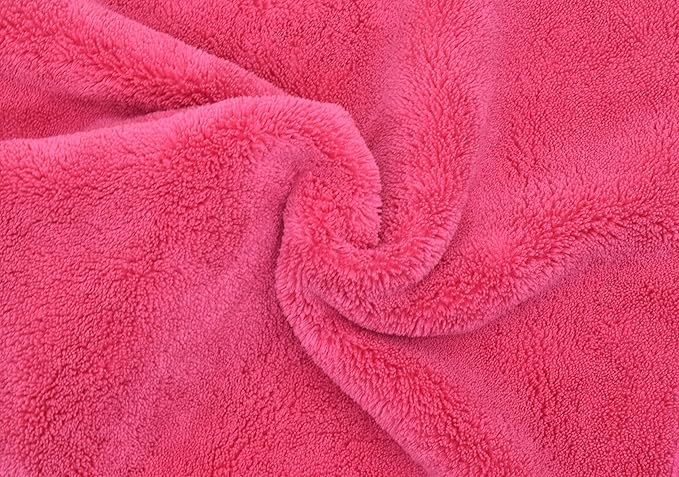 Makeup Remover Cloths for Face, Eye, Lips - Reusable Makeup Remover Pads Soft Microfiber Facial Cleansing Cloths 6 x 12 inch 12 Pack (Dark Pink)