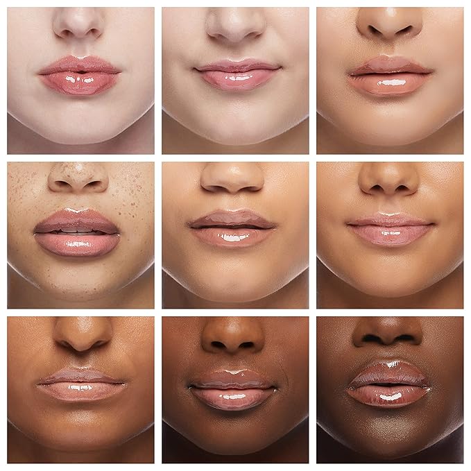 3 PACK Lip Oil Gloss, Hydrating Non-Sticky Lip Oil, 100% Natural Oil Clear Lip Gloss, Lightweight Lip Moisturizer (Gold & Honey & Coconut)