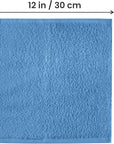 Utopia Towels 12 Pack Cotton Washcloths Set - 100% Ring Spun Cotton, Premium Quality Flannel Face Cloths, Highly Absorbent and Soft Feel Fingertip Towels (Electric Blue)