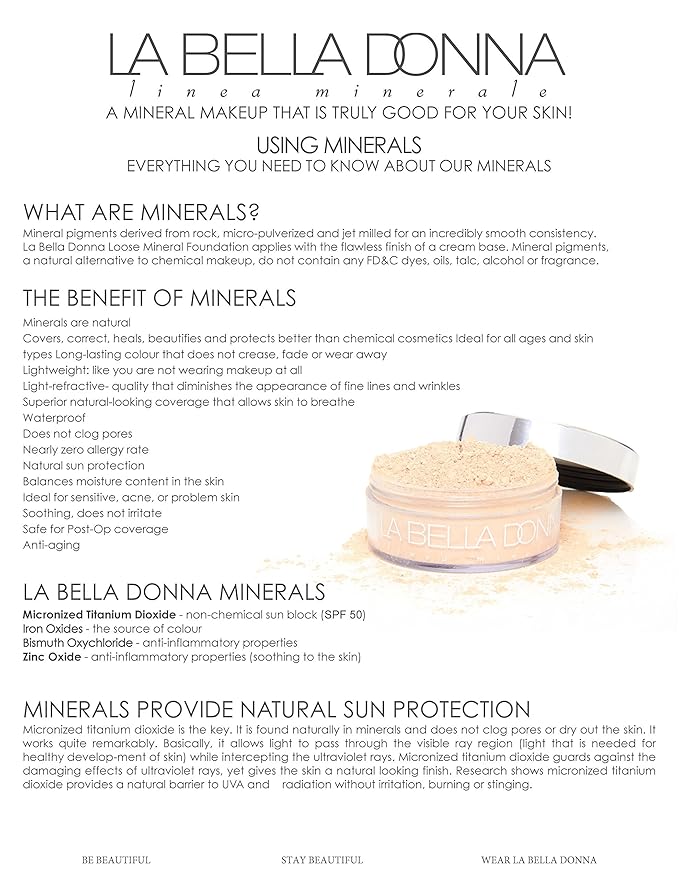 La Bella Donna Loose Mineral Foundation SPF 50 10g
