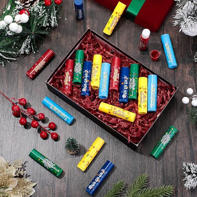 50 Pcs Christmas Lip Balm Bulk Stocking