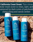 Oars + Alps Men's Moisturizing Body and Face Wash, Skin Care Infused with Vitamin E and Antioxidants, Sulfate Free, California Coast, 1 Pack