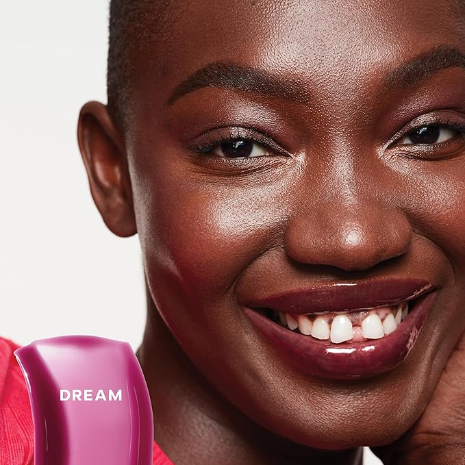 Saie Glossybounce - Hydrating Lip Gloss and Tinted Lip Oil Hybrid with Hyaluronic Acid & Jojoba Oil for Non-Sticky, Ultra-Shiny, Plump & Soft Lips - Everyday Makeup Essential - Dream (.17 oz)