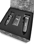 TPOB Slime 2 Black Clipper Trimmer Shaver Set Barber Hair Clippers for Men 6800 RPM with Rubber Case