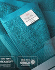 Infinitee Xclusives Luxury 100% Ring-Spun Cotton Bath Towels Set of 4 (27x54 inches) – Soft, Absorbent & Quick-Drying Towels for Bathroom, Gym, Spa & Hotel Use (Serene Teal, Bath Towels)