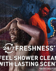 Old Spice Cleansing Body Wash for Men, 3X Defense, 24/7 Shower Fresh with Lasting Scent, 2-in-1 Body & Face Wash, Krakengard with Deep Ocean Scent, 24 oz (Pack of 4)