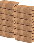 Infinitee Xclusives Luxury Wash Cloths for Showering [13x13] – 100% Cotton Washcloths [Pack of 12], Soft and Absorbent Face Towels for Bathroom Wash Clothes, Gym, and Spa (Cosmic Sand)