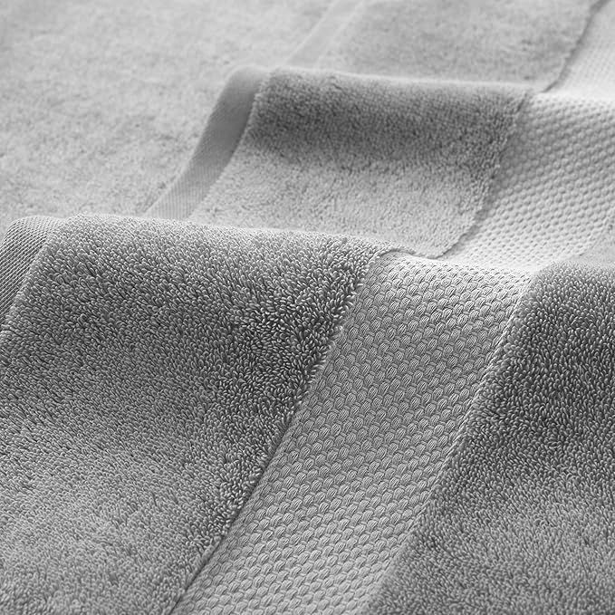 Aston & Arden Egyptian Bath Towel Set - Oversized Ultra Soft Thick & Absorbent, 100% Ringspun Egyptian Cotton Bathroom Towel for Spa, Hotel, 600 GSM, Dark Grey