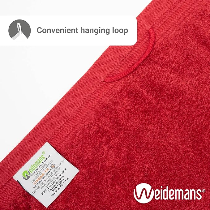 100% Cotton Washcloths Set 13” x 13” | Burgundy Towels | Set of 18 Ultra Soft and Highly Absorbent Washcloths Sets for Bathroom, Gym, Hotel, Spa | Machine Washable Face Towel