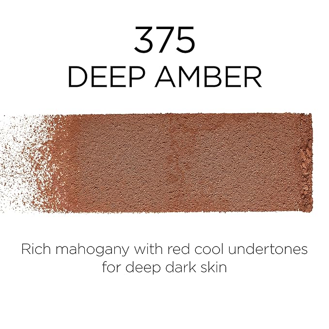 L’Oréal Paris Infallible 24 Hour Fresh Wear Waterproof Powder Foundation, 375 Deep Amber (Pack of 3)