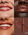 NYX PROFESSIONAL MAKEUP Butter Gloss Brown Sugar, Non-Sticky Lip Gloss - Brownie Drip (Deep Brown)