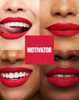 Maybelline Super Stay Matte Ink Liquid Lip Color, Moodmakers Lipstick Collection, Long Lasting, Transfer Proof Lip Makeup, Motivator, Red, 1 Count