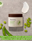 Aveeno Positively Radiant Moisturizing Face & Neck Night Cream with Tone Correcting Soy & Niacinamide, Night Cream Targets Dull Skin & Evens Skin Tone & Texture, Hypoallergenic, 1.7 oz