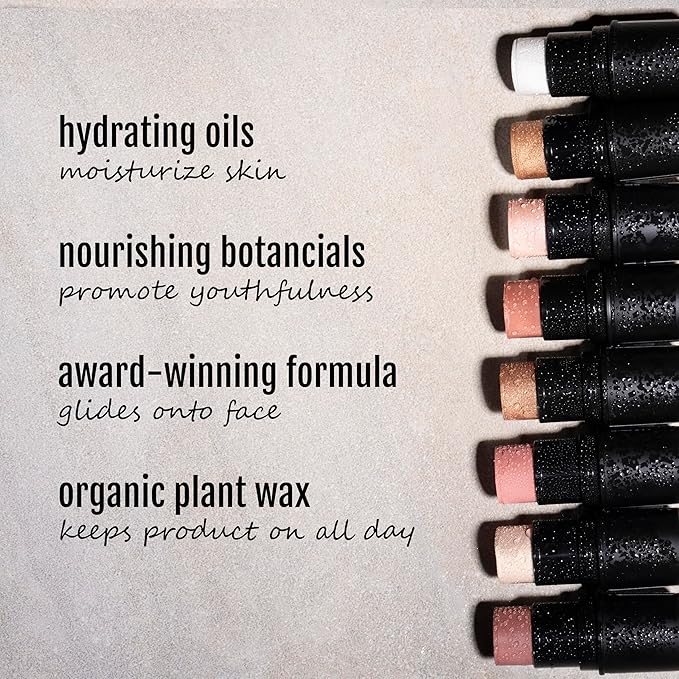 Organic Tint Tube, 100% Natural Vegan Gluten-Free Cream Bronzer Multi-Stick, Made in USA, Amaretto