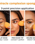 Real Techniques Ultimate Makeup Sponge Trio, Makeup Blending Sponges, For Liquid, Cream, & Powder Products, Powder & Foundation Sponges, Mini Makeup Sponge, Latex-Free Foam, Travel-Friendly, 3 Count