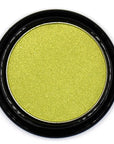 Chartreuse Bright Neon Yellow Green Shimmer Pressed Powder Single Vegan Eyeshadow; Talc, Paraben & Cruelty Free