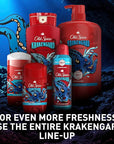 Old Spice Cleansing Body Wash for Men, 3X Defense, 24/7 Shower Fresh with Lasting Scent, 2-in-1 Body & Face Wash, Krakengard with Deep Ocean Scent, 24 oz (Pack of 4)