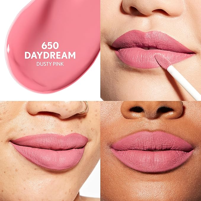 COVERGIRL Outlast Forever Velvet Pigment, 650 Daydream, Matte Lipstick, Vegan Formula, Easy to Use, Glides on Effortlessly, Long-Lasting, Perfect Color, 0.30oz