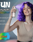 Purple Temporary Hair Color Spray - Gentle Formula, Washable & Non-Sticky | Instant Hair Dye Alternative for Adults | Halloween, Costume, Party Makeup, 150ml