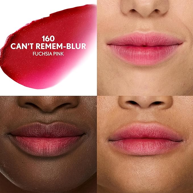 COVERGIRL Clean Fresh Yummy Blur Lipstick, Blurring Effect, Matte Lip Color, Sweet Pomergranate Flavored, Vegan Formula - 160 Can't Remem-blur (Fuchsia Pink)