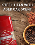 Old Spice Antiperspirant Deodorant for Men, 24/7 Sweat & Odor Protection, 24/7 Lasting Freshness, Invisible Solid, Steel Titan with Aged Oak Scent, 2.6 oz (Pack of 6)