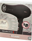 Remington Pro Pearl Ceramic Hair Dryer 1875W Fast Drying, Professional AC Motor, 3 Heat + 2 Speed Settings, Cool Shot, Diffuser & Concentrator Included