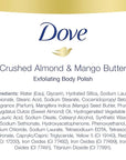 Dove Exfoliating Body Polish Body Scrub Crushed Almond and Mango Butter 4 Count Exfoliating Scrub for Dry Skin Gently Exfoliates to Reveal Healthy Skin 10.5 oz