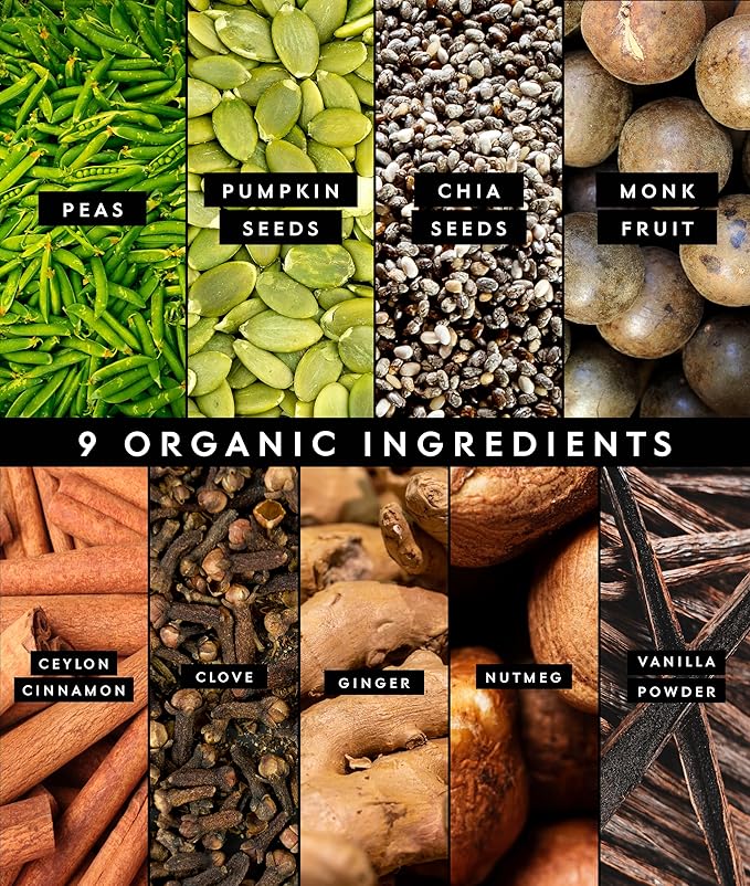 Truvani Vegan Pea Protein Powder | Pumpkin Spice | 20g Organic Plant Based Protein | 10 Servings | Keto | Gluten & Dairy Free | Low Carb | No Added Sugar