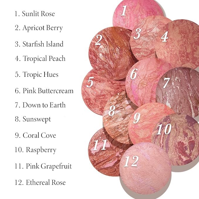 LAURA GELLER NEW YORK Baked Blush-n-Brighten Marbleized Blush + Angled Brush (02 Pink Buttercream, 47mm)