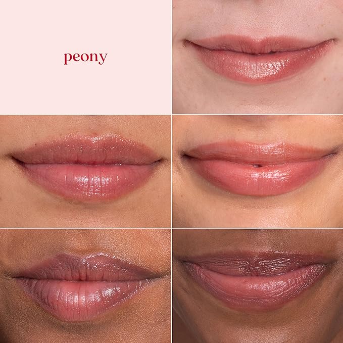 Burt's Bees Lip Shimmer Peony; Warm, Luminescent Color; High Impact, Instant Moisture; with Shea and Cocoa Butters; 100% Natural Origin (Packaging May Vary)