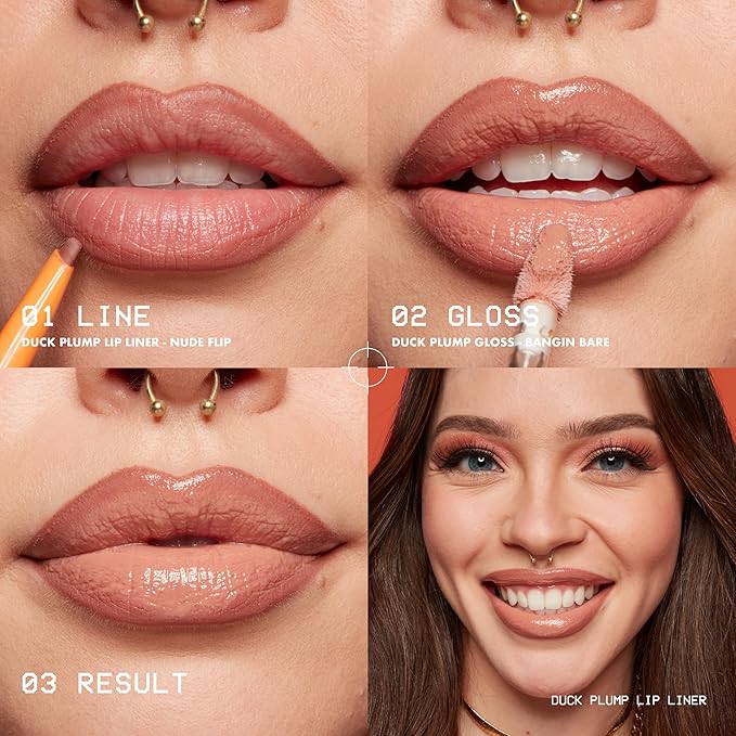 NYX PROFESSIONAL MAKEUP Duck Plump Plumping Lip Liner, Matte Pencil With Up To 10HR Wear, Fill Em In (Pink Lip Liner)