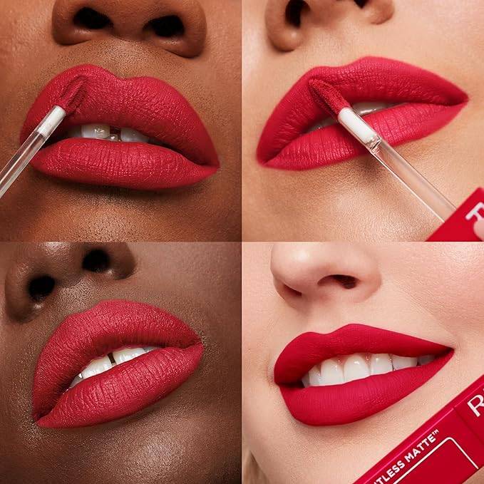Revlon ColorStay Limitless Matte Liquid Lipstick, Vegan Formula, No-Budge, Longwear Lip Color, Long Lasting, Lightweight/Comfortable, Waterproof, 011 Fire Off, 0.17 fl oz