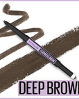 Maybelline Express Brow 2-In-1 Pencil and Powder Eyebrow Makeup, Deep Brown, 1 Count