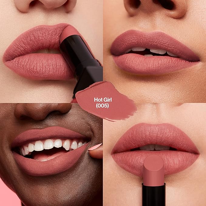 REVLON Lipstick, ColorStay Suede Ink, Built-in Primer, Infused with Vitamin E, Waterproof, Smudge-proof, Matte Color, 005 Hot Girl, 0.09 oz.