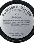 Hot Pink Bright Fuchsia Magenta Rouge Blush Pressed Cheek Color Powder, Talc & Paraben Free, 4 Grams, No Animal Testing & Cruelty Free