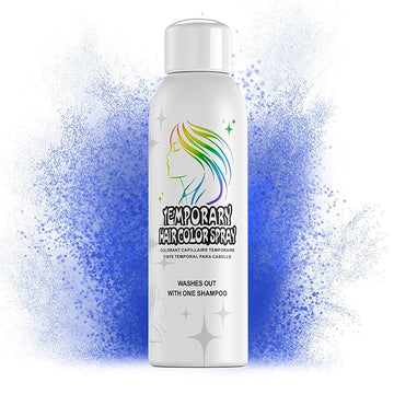 Temporary Hair Color Spray for Adults & Kids - Instant Blue Dye Alternative | Non-Sticky, Washable & Gentle Formula | Party, Halloween, Costume Makeup (150 ml)