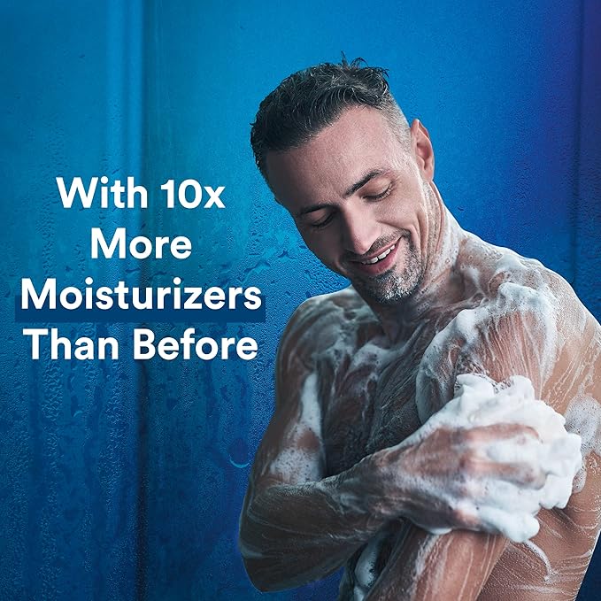Suave Men Moisturizing Body & Face Wash for Sensitive Skin, Lemongrass scent, No Parabens, No Phtahaltes, 18 Oz Pack of 6