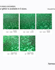 Hemway Eco Friendly Biodegradable Glitter 100g / 3.5oz Bio Cosmetic Safe Sparkle Vegan for Face, Eyeshadow, Body, Hair, Nail and Festival Makeup, Craft - Fine (1/64" 0.015" 0.4mm) - Emerald Green