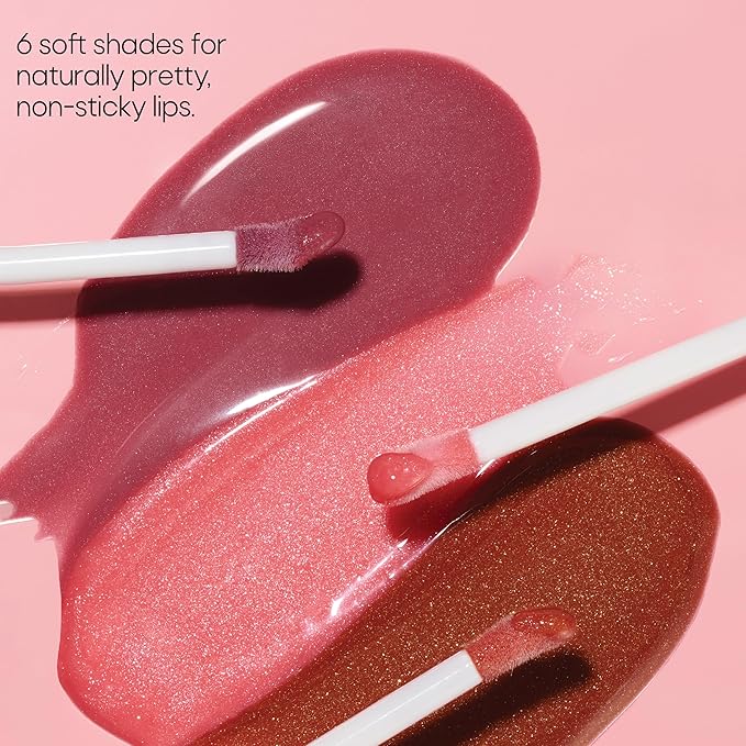 Almay Color & Care Hydrating Lip Gloss, Soft Natural Hues, Prebiotic Complex, Hyaluronic Filling-Sphere Technology, 400 Peachy Sky, 0.1 Fl Oz (Pack of 2)