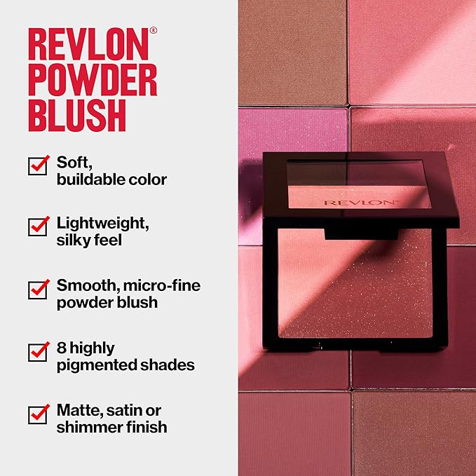 Revlon Blush , Powder Blush Face Makeup, High 003 Mauvelous, 0.17 Oz