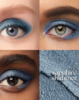 Julep Eyeshadow 101 Cream-to-Powder Waterproof Shadow Stick – Sapphire Shimmer – Long-Lasting, Crease-Proof, Jewel Toned Blue Shimmer Cream Eyeshadow with Built-in Smudger