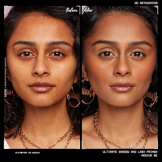 NYX PROFESSIONAL MAKEUP Ultimate Shadow & Liner Primer, Medium + Epic Ink Liner, Black (2-Pack Bundle)