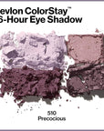 Revlon Eyeshadow Palette, ColorStay 16 Hour Eye Makeup, Velvety Pigmented Blendable Matte & Shimmer Finishes, 510 Precocious, 0.16 Oz,Cream,Powder