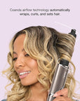 Shark FlexStyle Air Styling & Drying System, Powerful Hair Blow Dryer & Multi-Styler with Auto-Wrap Curlers, Oval Brush, Concentrator Attachment, Mocha, HD431BR