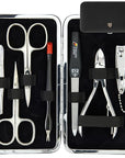 3 Swords Germany - brand quality 7 piece manicure pedicure grooming kit set for professional finger & toe nail care scissors clipper fashion leather case in gift box, Made by 3 Swords Germany (6271)