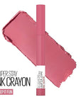 Maybelline Super Stay Ink Crayon Lipstick Makeup, Precision Tip Matte Lip Crayon with Built-in Sharpener, Longwear Up To 8Hrs, Keep It Fun, Rosey Nude Pink, 1 Count